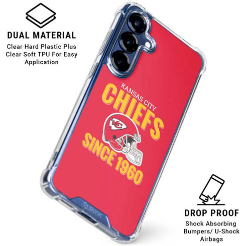 NFL Kansas City Chiefs Helmet Galaxy S25 Plus Clear Case