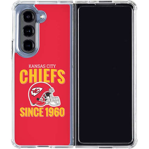 NFL Kansas City Chiefs Helmet Galaxy Z Fold5 5G Clear Case