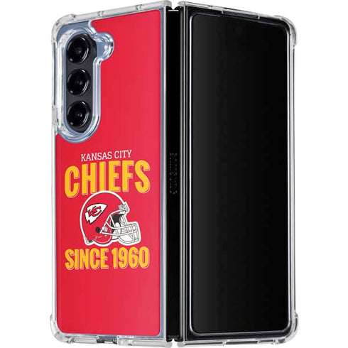 NFL Kansas City Chiefs Helmet Galaxy Z Fold5 5G Clear Case