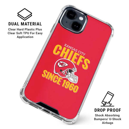 NFL Kansas City Chiefs Helmet iPhone 15 Clear Case