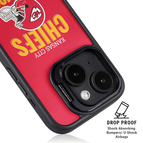 NFL Kansas City Chiefs Helmet iPhone 15 Plus Kickstand Case