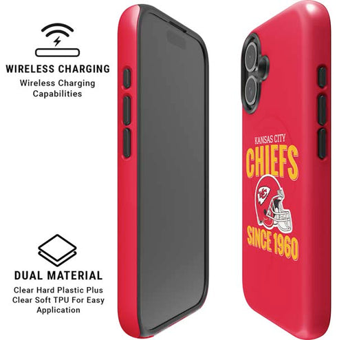 NFL Kansas City Chiefs Helmet iPhone 16 Magsafe Impact Case