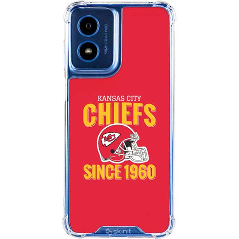 NFL Kansas City Chiefs Helmet Moto G 5G (2024) Clear Case