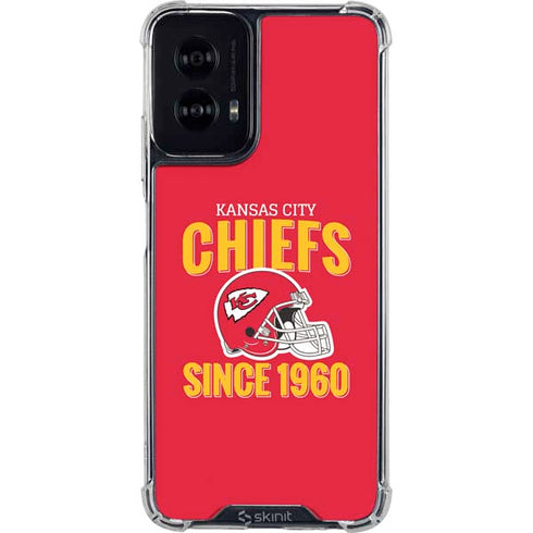 NFL Kansas City Chiefs Helmet Moto G Power 5G (2024) Clear Case