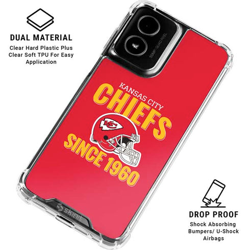 NFL Kansas City Chiefs Helmet Moto G Power 5G (2024) Clear Case