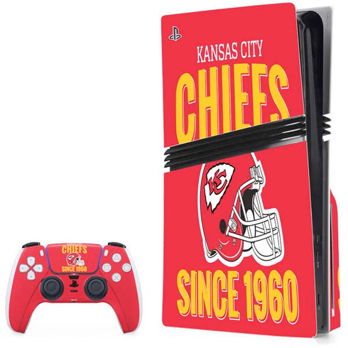 NFL Kansas City Chiefs Helmet PS5 Pro Disk Bundle Skin