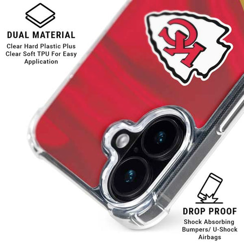 NFL Kansas City Chiefs iPhone 16 Plus Clear Case