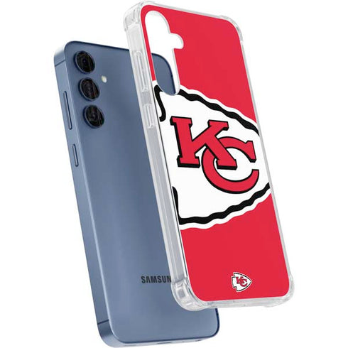 NFL Kansas City Chiefs Large Logo Galaxy A35 5G Clear Case