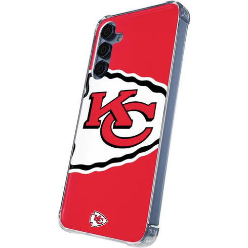 NFL Kansas City Chiefs Large Logo Galaxy A55 5G Clear Case