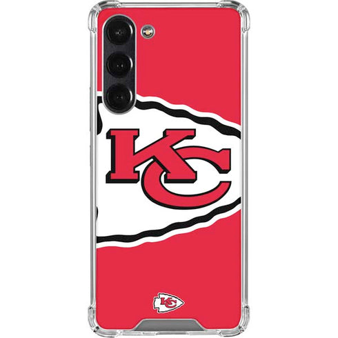 NFL Kansas City Chiefs Large Logo Galaxy S24 FE Clear Case