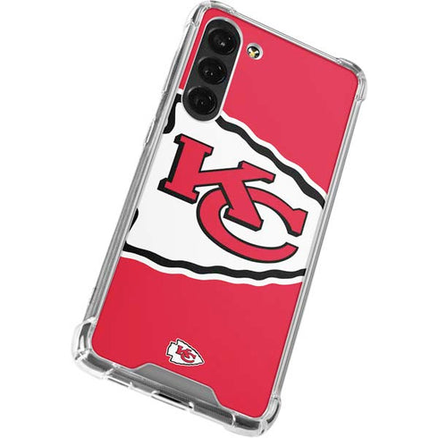 NFL Kansas City Chiefs Large Logo Galaxy S24 FE Clear Case