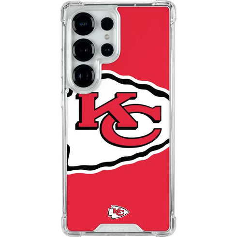 NFL Kansas City Chiefs Large Logo Galaxy S25 Ultra Clear Case