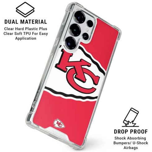 NFL Kansas City Chiefs Large Logo Galaxy S25 Ultra Clear Case