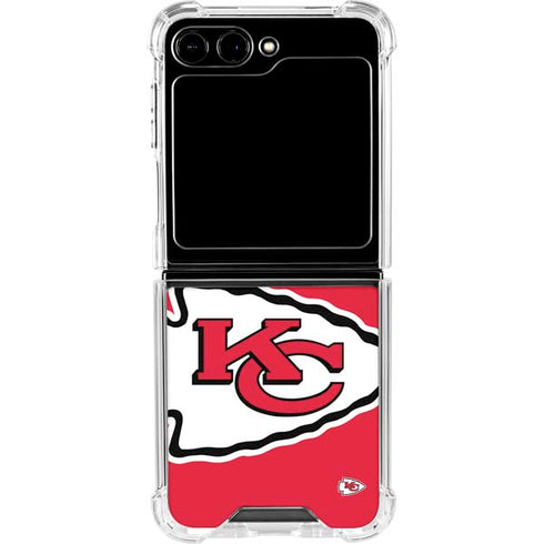 NFL Kansas City Chiefs Large Logo Galaxy Z Flip6 Clear Case