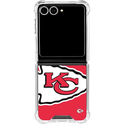 NFL Kansas City Chiefs Large Logo Galaxy Z Flip7 Clear Case