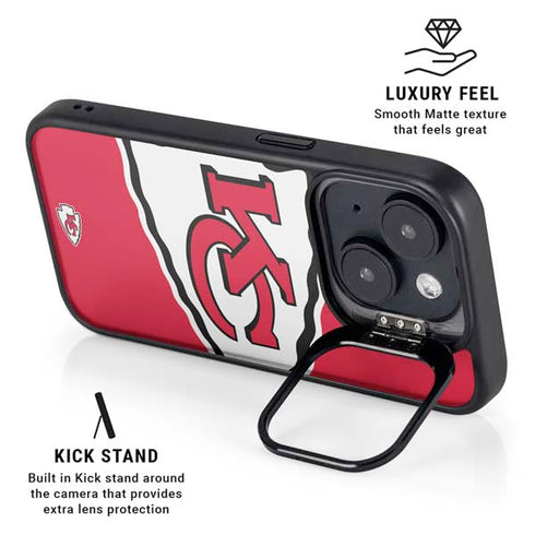 NFL Kansas City Chiefs Large Logo iPhone 14 Kickstand Case