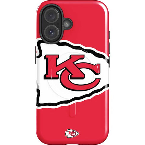 NFL Kansas City Chiefs Large Logo iPhone 16 Magsafe Impact Case