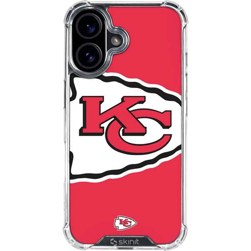NFL Kansas City Chiefs Large Logo iPhone 16 Plus Clear Case