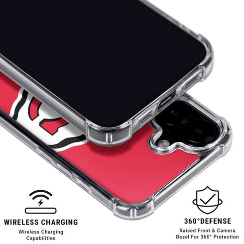 NFL Kansas City Chiefs Large Logo iPhone 16 Plus Clear Case