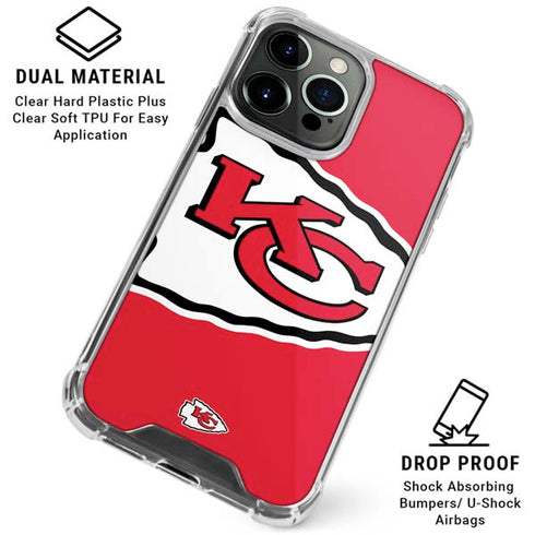 NFL Kansas City Chiefs Large Logo iPhone 16 Pro Clear Case