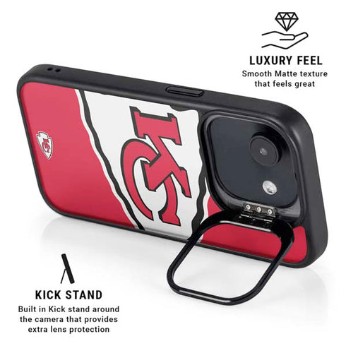 NFL Kansas City Chiefs Large Logo iPhone 16e Kickstand Case