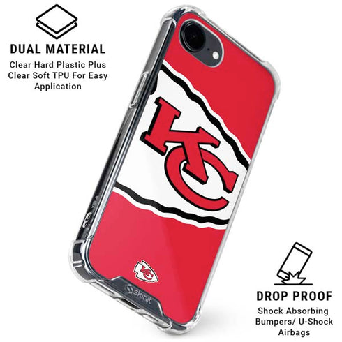 NFL Kansas City Chiefs Large Logo iPhone 16e Clear Case