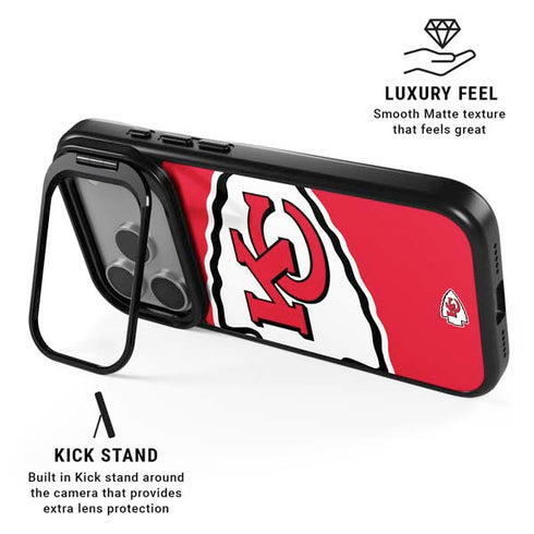 NFL Kansas City Chiefs Large Logo iPhone 17 Pro Kickstand Case