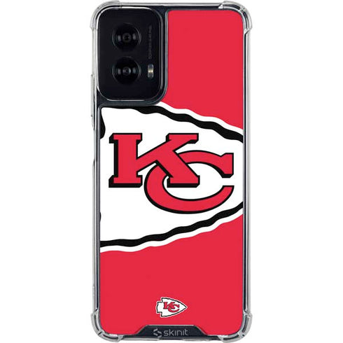 NFL Kansas City Chiefs Large Logo Moto G Power 5G (2024) Clear Case