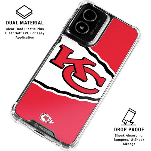 NFL Kansas City Chiefs Large Logo Moto G Power 5G (2024) Clear Case