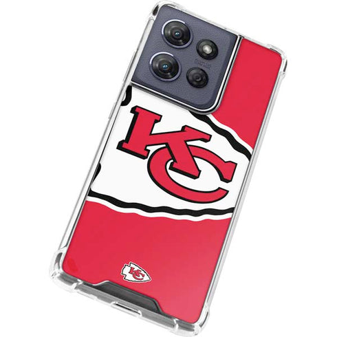 NFL Kansas City Chiefs Large Logo Moto G Stylus 5G (2025) Clear Case