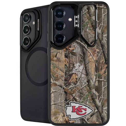 NFL Kansas City Chiefs Realtree AP Camo Galaxy S24 FE Kickstand Case