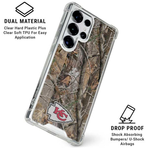 NFL Kansas City Chiefs Realtree AP Camo Galaxy S25 Ultra Clear Case