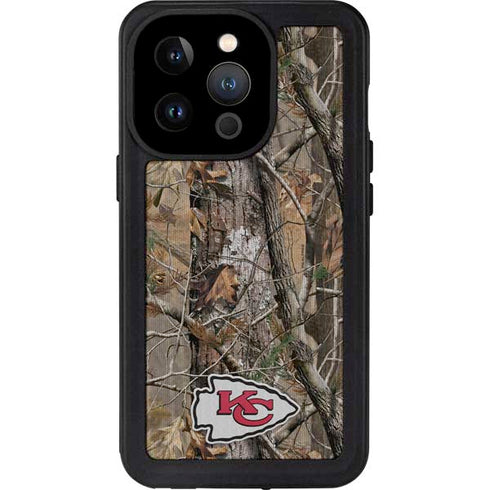NFL Kansas City Chiefs Realtree AP Camo iPhone 15 Pro Waterproof Case