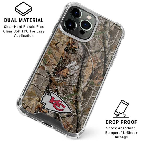 NFL Kansas City Chiefs Realtree AP Camo iPhone 16 Pro Max Clear Case