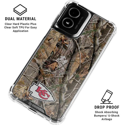 NFL Kansas City Chiefs Realtree AP Camo Moto G Power 5G (2024) Clear Case