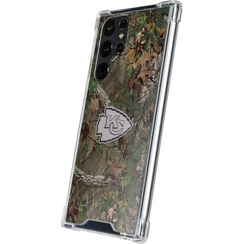 NFL Kansas City Chiefs Realtree Xtra Green Camo Galaxy S23 Ultra Clear Case