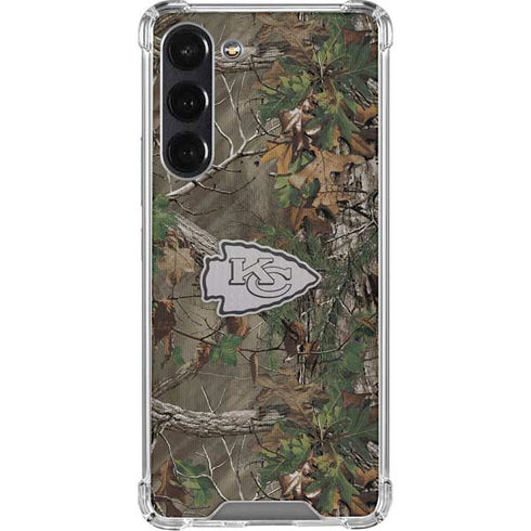 NFL Kansas City Chiefs Realtree Xtra Green Camo Galaxy S24 FE Clear Case