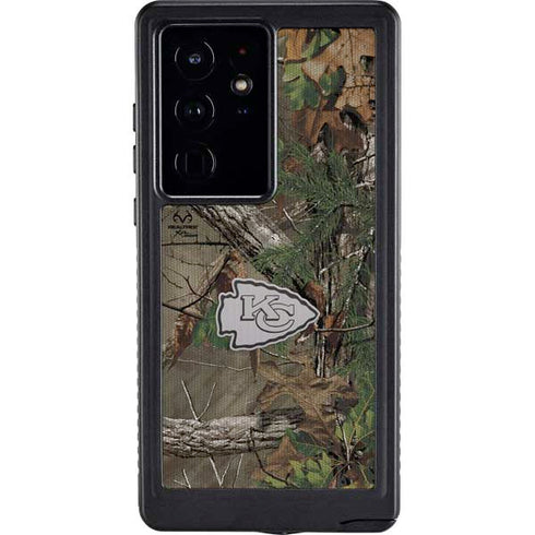 NFL Kansas City Chiefs Realtree Xtra Green Camo Galaxy S24 Ultra Waterproof Case