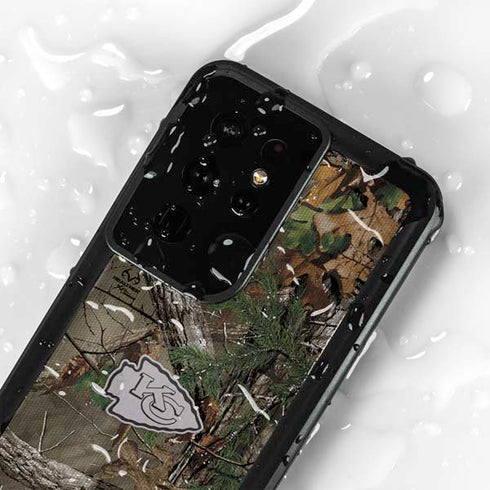 NFL Kansas City Chiefs Realtree Xtra Green Camo Galaxy S24 Ultra Waterproof Case