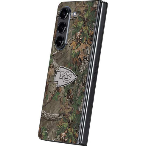 NFL Kansas City Chiefs Realtree Xtra Green Camo Galaxy Z Fold5 5G Skin