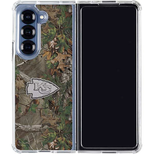 NFL Kansas City Chiefs Realtree Xtra Green Camo Galaxy Z Fold6 Clear Case