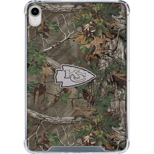 NFL Kansas City Chiefs Realtree Xtra Green Camo iPad 11th Gen (2025) Clear Case