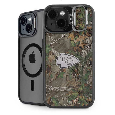 NFL Kansas City Chiefs Realtree Xtra Green Camo iPhone 15 Plus Kickstand Case