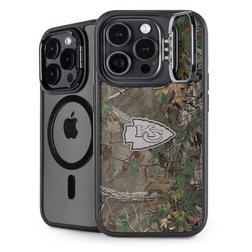 NFL Kansas City Chiefs Realtree Xtra Green Camo iPhone 15 Pro Max Kickstand Case