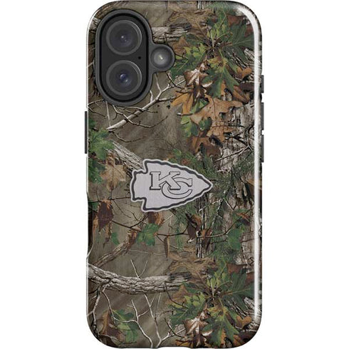 NFL Kansas City Chiefs Realtree Xtra Green Camo iPhone 16 Plus Impact Case