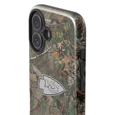 NFL Kansas City Chiefs Realtree Xtra Green Camo iPhone 16 Plus Impact Case