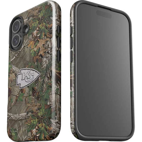 NFL Kansas City Chiefs Realtree Xtra Green Camo iPhone 16 Plus Impact Case