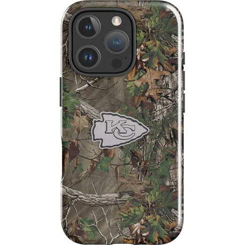 NFL Kansas City Chiefs Realtree Xtra Green Camo iPhone 16 Pro Impact Case