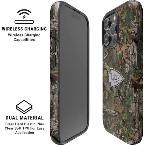 NFL Kansas City Chiefs Realtree Xtra Green Camo iPhone 16 Pro Magsafe Impact Case