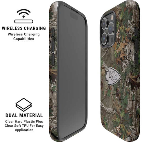 NFL Kansas City Chiefs Realtree Xtra Green Camo iPhone 16 Pro Max Magsafe Impact Case